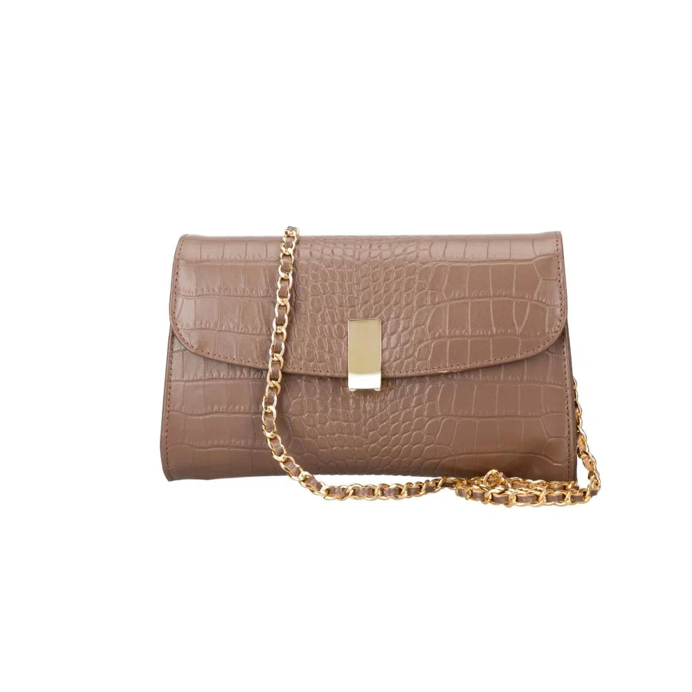 Bouletta Ajax Geniune Leather Women’s Bag Ivory Croc