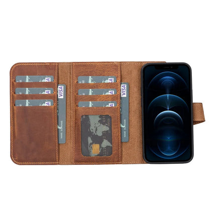 Santa iPhone 13 mini Detachable Leather Wallet Case