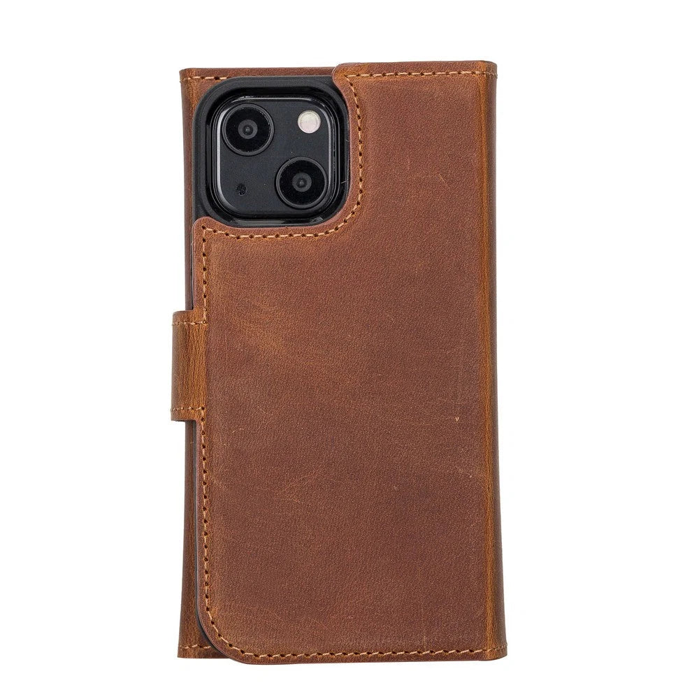 Santa iPhone 13 Mini Leather Detachable Wallet Case