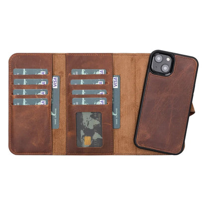 Santa iPhone 13 mini Detachable Leather Wallet Case
