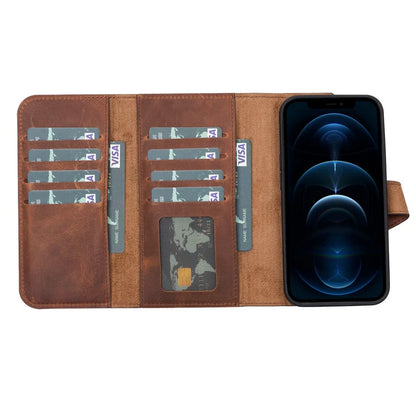Santa iPhone 13 mini Detachable Leather Wallet Case