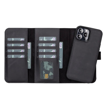 Santa iPhone 13 Pro Max Detachable Leather Wallet Case