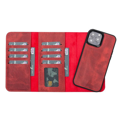 Santa iPhone 13 Pro Max Detachable Leather Wallet Case