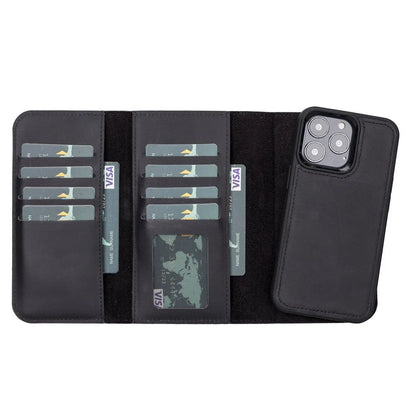 Santa iPhone 13 Pro Detachable Leather Wallet Case