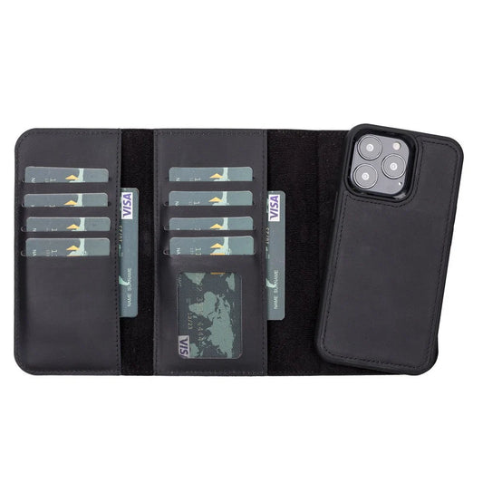 Santa iPhone 13 Pro Leather Detachable Wallet Case