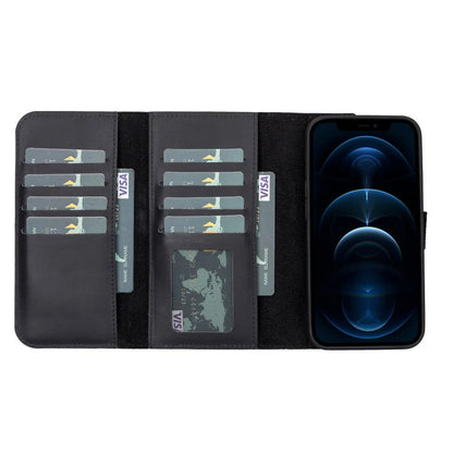 Santa iPhone 13 Pro Detachable Leather Wallet Case