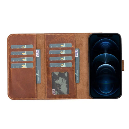 Santa iPhone 13 Pro Detachable Leather Wallet Case