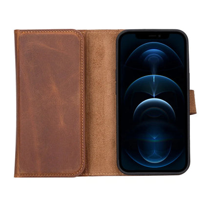 Santa iPhone 13 Pro Detachable Leather Wallet Case
