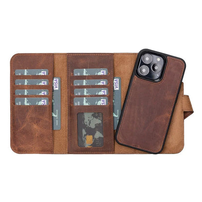 Santa iPhone 13 Pro Detachable Leather Wallet Case
