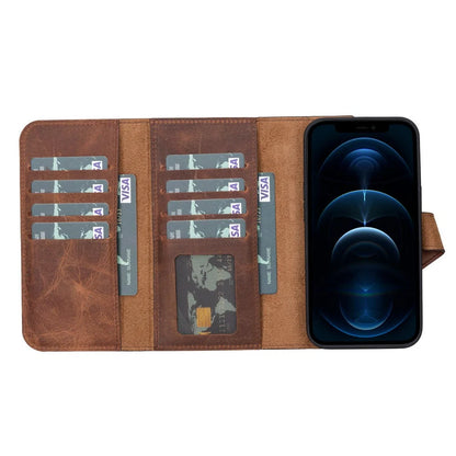 Santa iPhone 13 Pro Detachable Leather Wallet Case