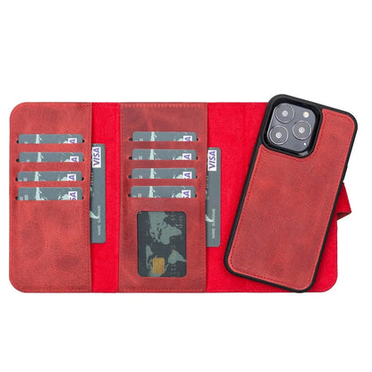 Santa iPhone 13 Pro Detachable Leather Wallet Case