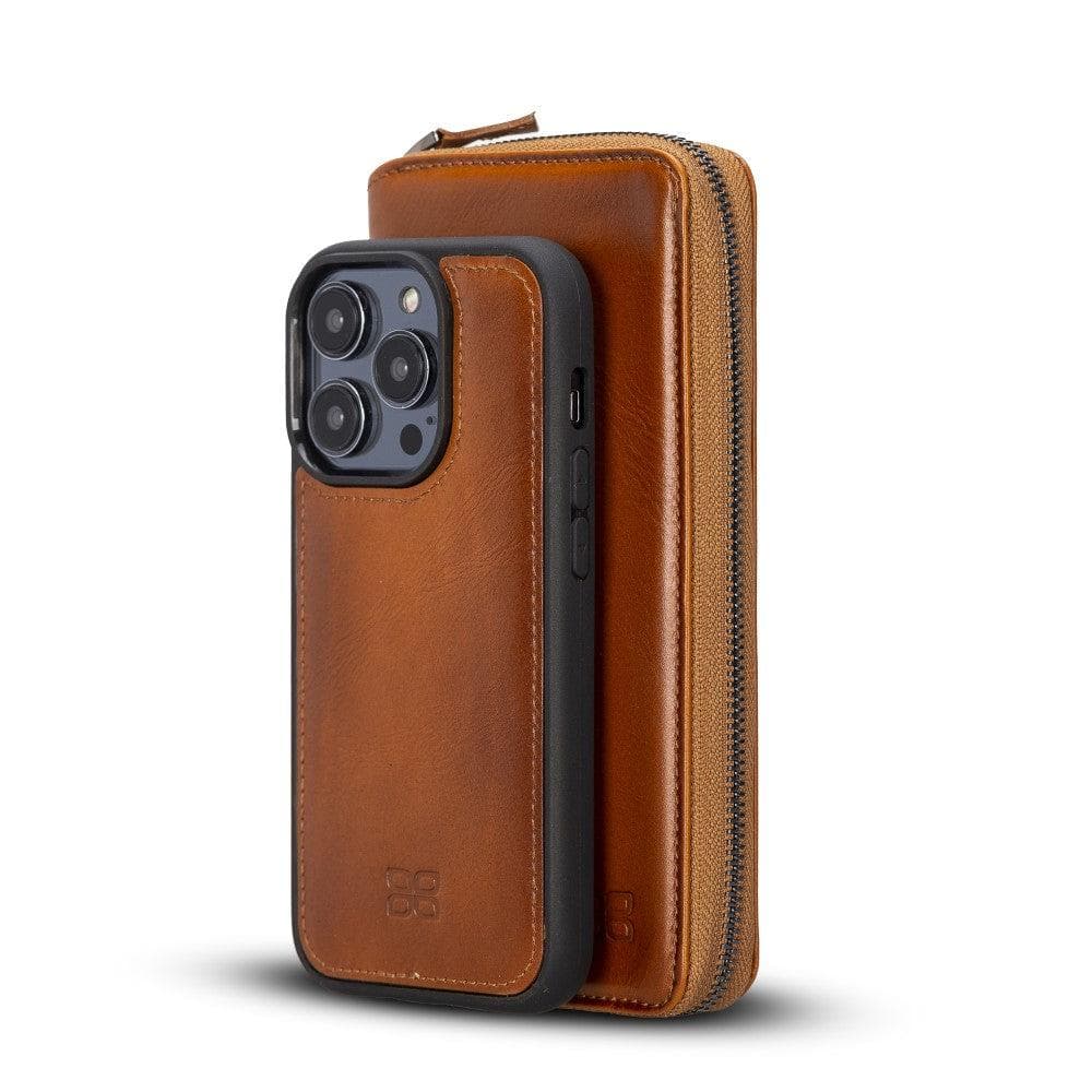 Bouletta Apple iPhone 14 Series Detachable and Zipper Leather Wallet Case - PMW iPhone 14 Pro Max / Blue