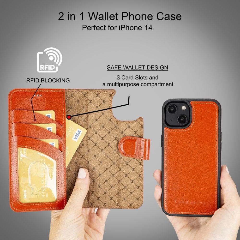 Bouletta Apple iPhone 14 Series Detachable Leather Wallet Case Colorful - MW