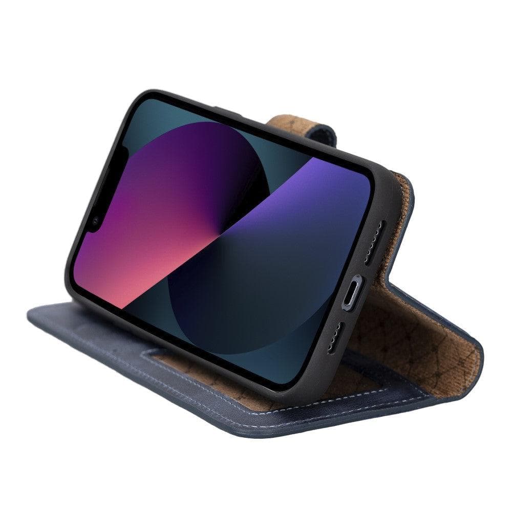 Bouletta Apple iPhone 14 Series Detachable Leather Wallet Case Darker Color - MW