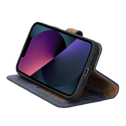 Bouletta Apple iPhone 14 Series Detachable Leather Wallet Case Darker Color - MW