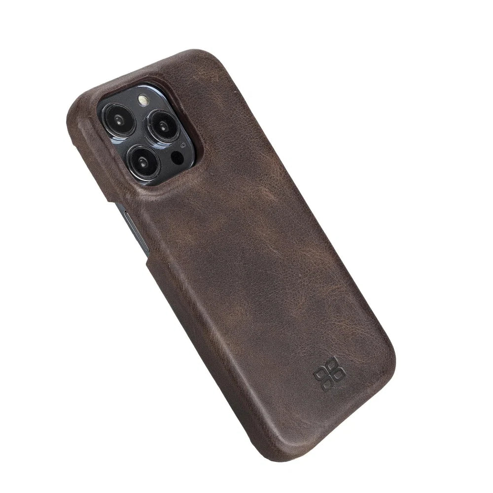 Bouletta Apple iPhone 14 Series Full Leather Coating Back Cover iPhone 14 Pro Max / Brown
