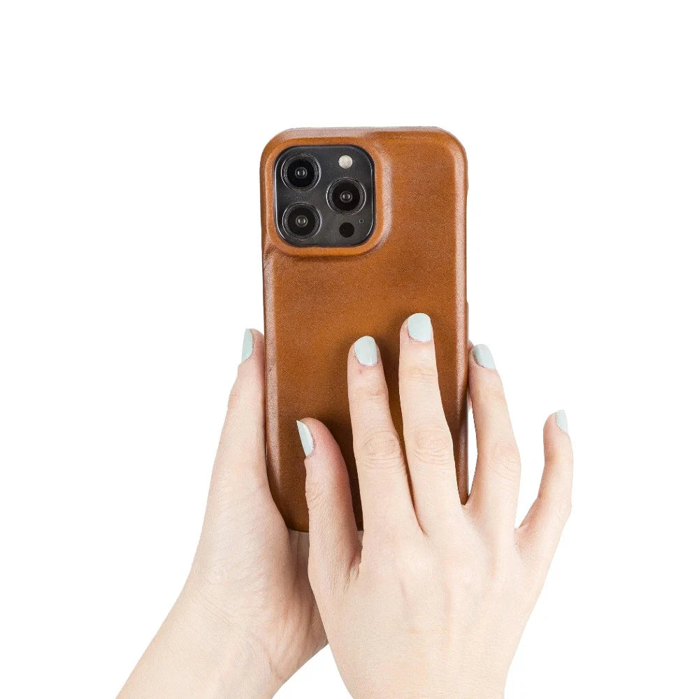 Bouletta Apple iPhone 14 Series Full Leather Coating Back Cover