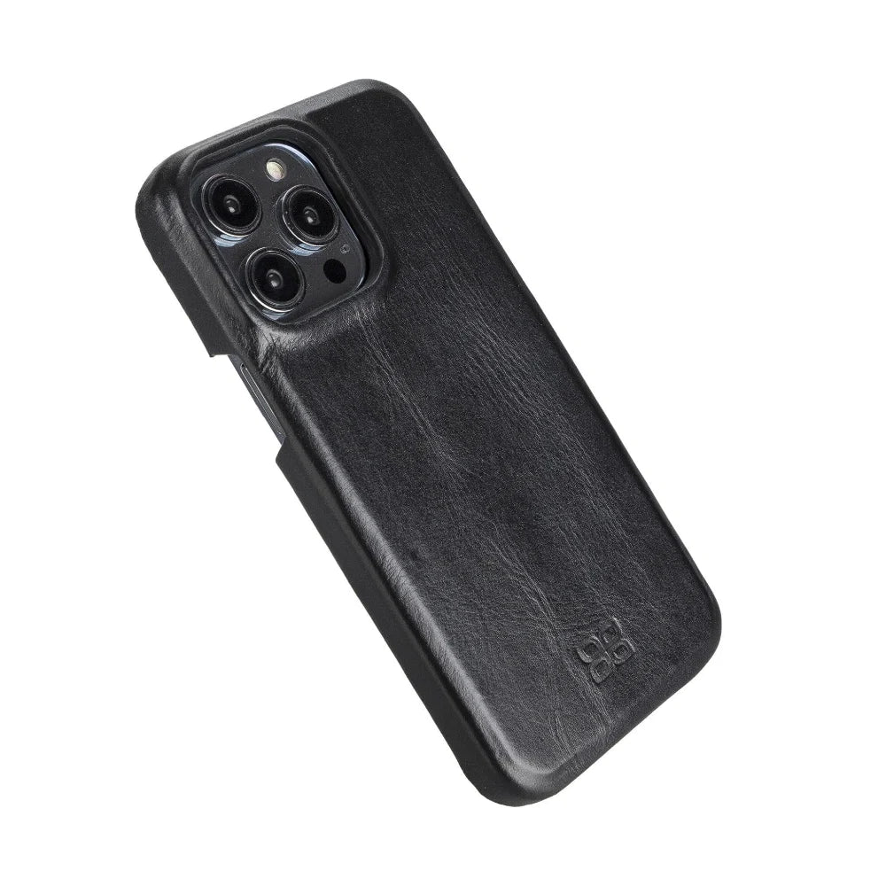 Bouletta Apple iPhone 14 Series Full Leather Coating Back Cover iPhone 14 Pro Max / Black