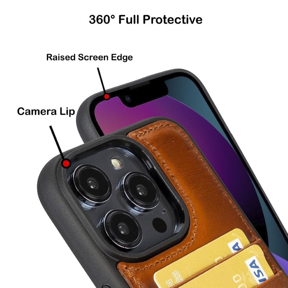 Bouletta Apple iPhone 14 Series Leather Back Cover with Card Holder