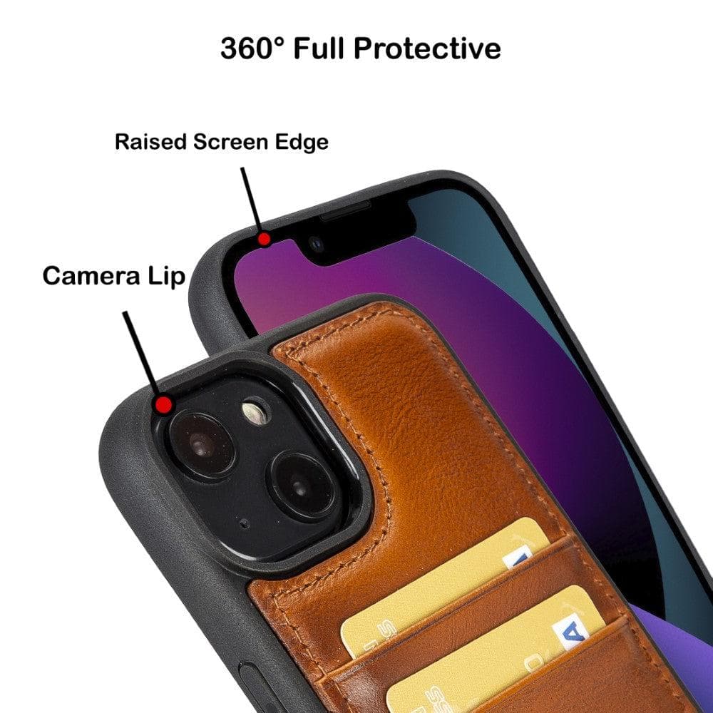 Bouletta Apple iPhone 14 Series Leather Back Cover with Card Holder