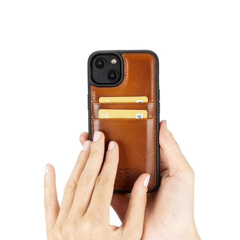 Bouletta Apple iPhone 14 Series Leather Back Cover with Card Holder