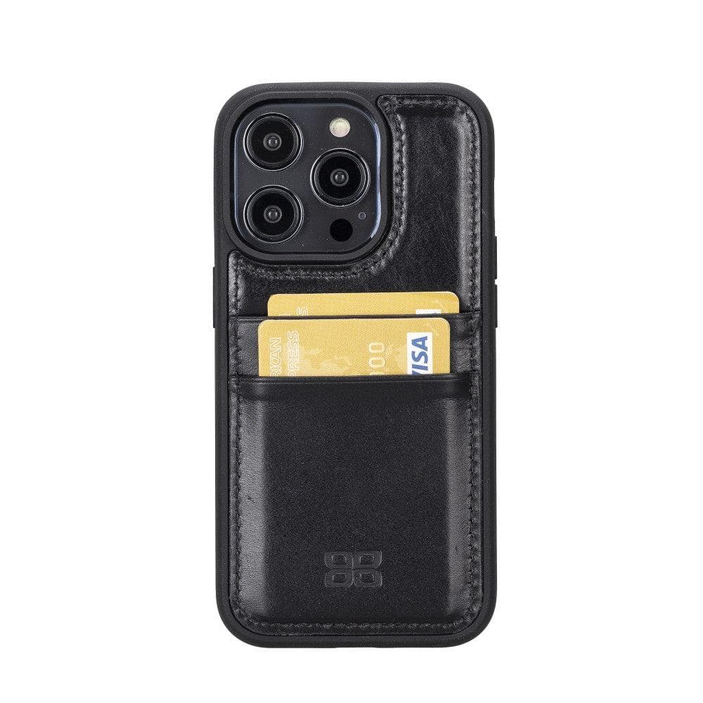 Bouletta Apple iPhone 14 Series Leather Back Cover with Card Holder