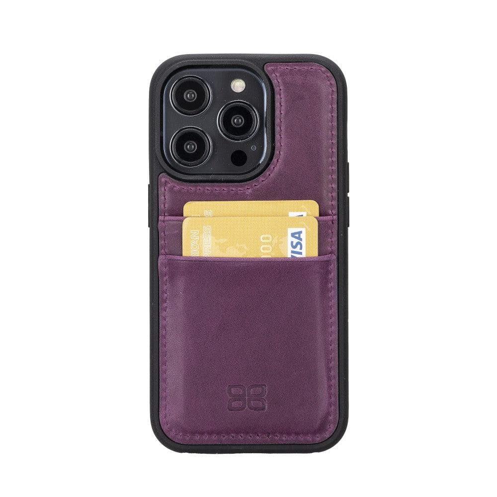 Bouletta Apple iPhone 14 Series Leather Back Cover with Card Holder