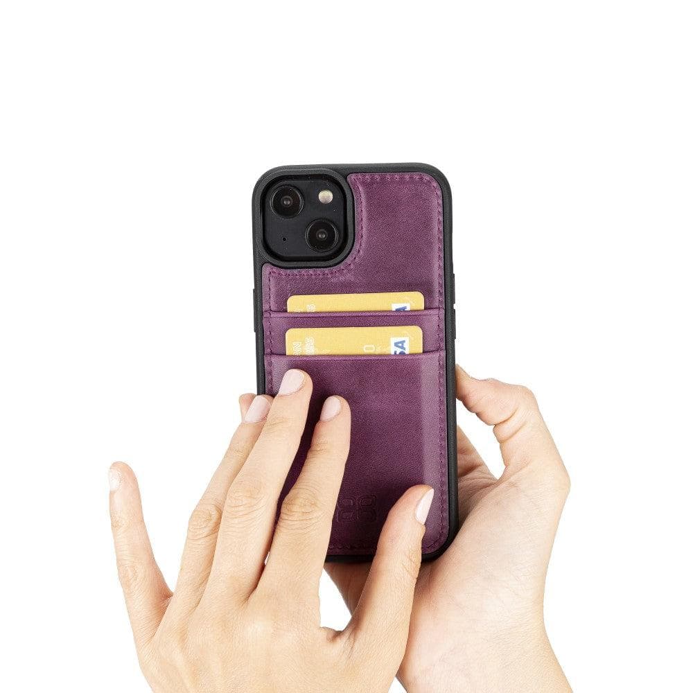 Bouletta Apple iPhone 14 Series Leather Back Cover with Card Holder
