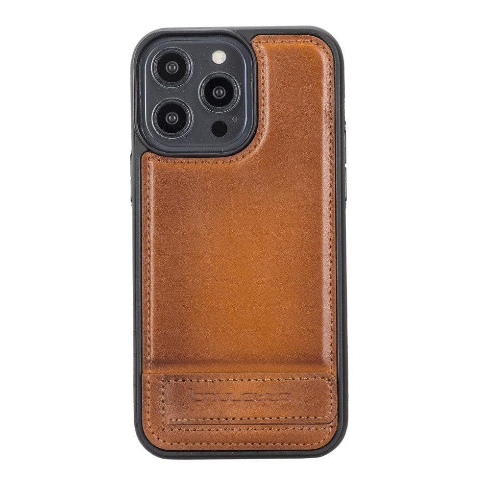 Bouletta Apple iPhone 14 Series Leather Back Cover with Stand iPhone 14 Pro Max / Tan