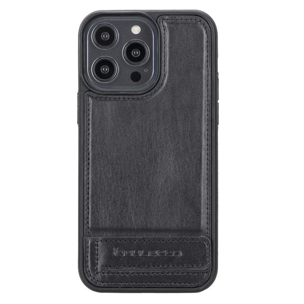 Bouletta Apple iPhone 14 Series Leather Back Cover with Stand