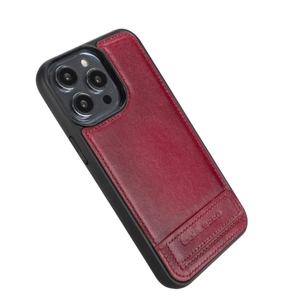 Bouletta Apple iPhone 14 Series Leather Back Cover with Stand