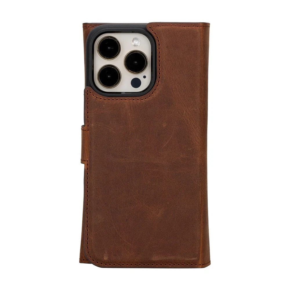 Santa iPhone 15 Pro Max Leather Detachable Wallet Case