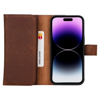Santa iPhone 15 Pro Max Detachable Leather Wallet Case