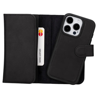 Santa iPhone 15 Pro Detachable Leather Wallet Case