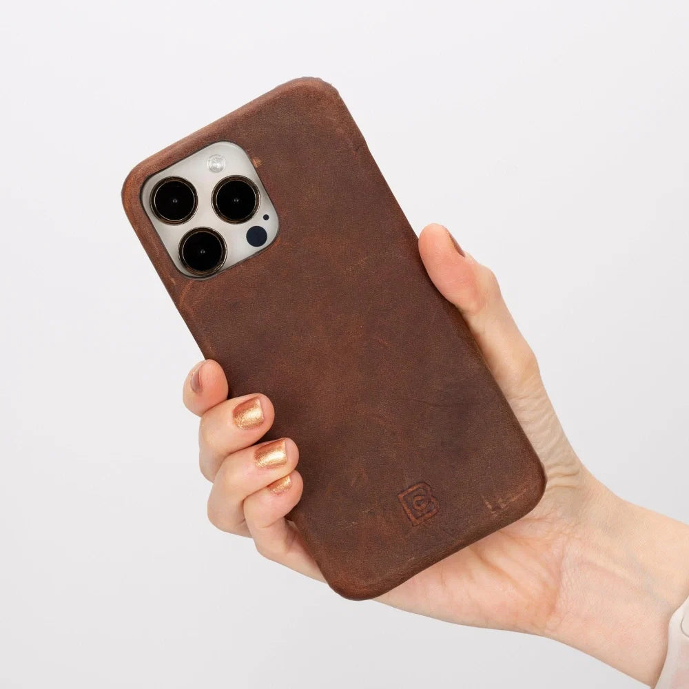 Bouletta Apple iPhone 15 Series Full Leather Coating Back Cover