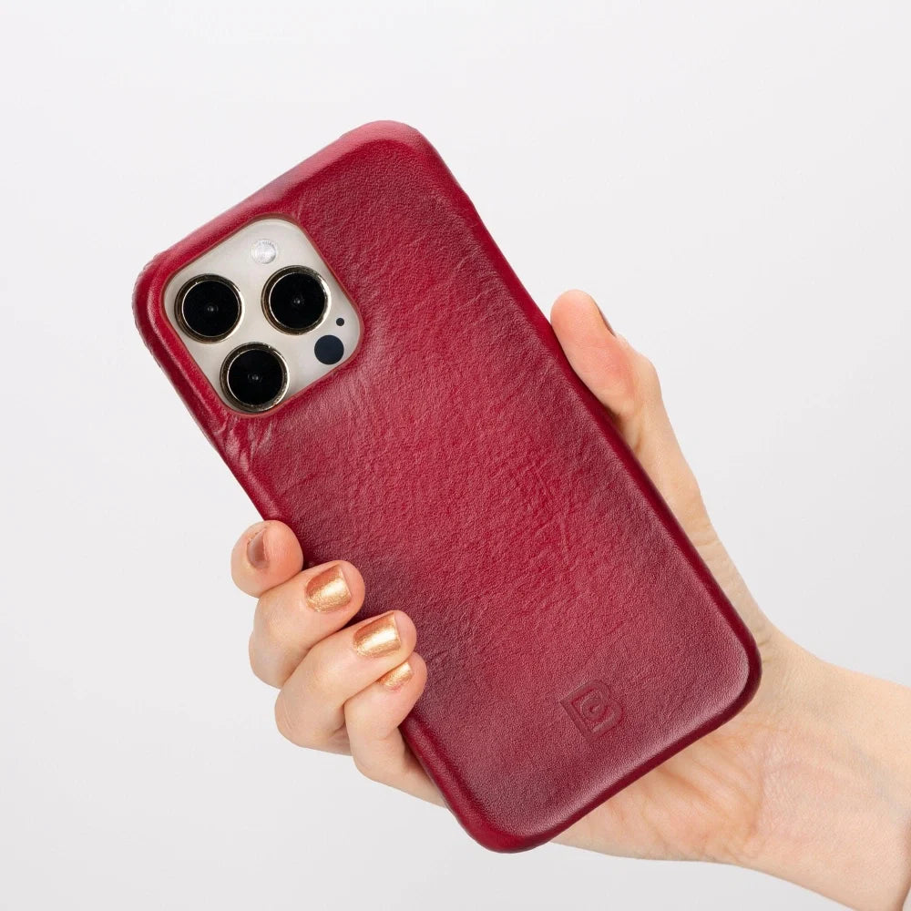 Bouletta Apple iPhone 15 Series Full Leather Coating Back Cover
