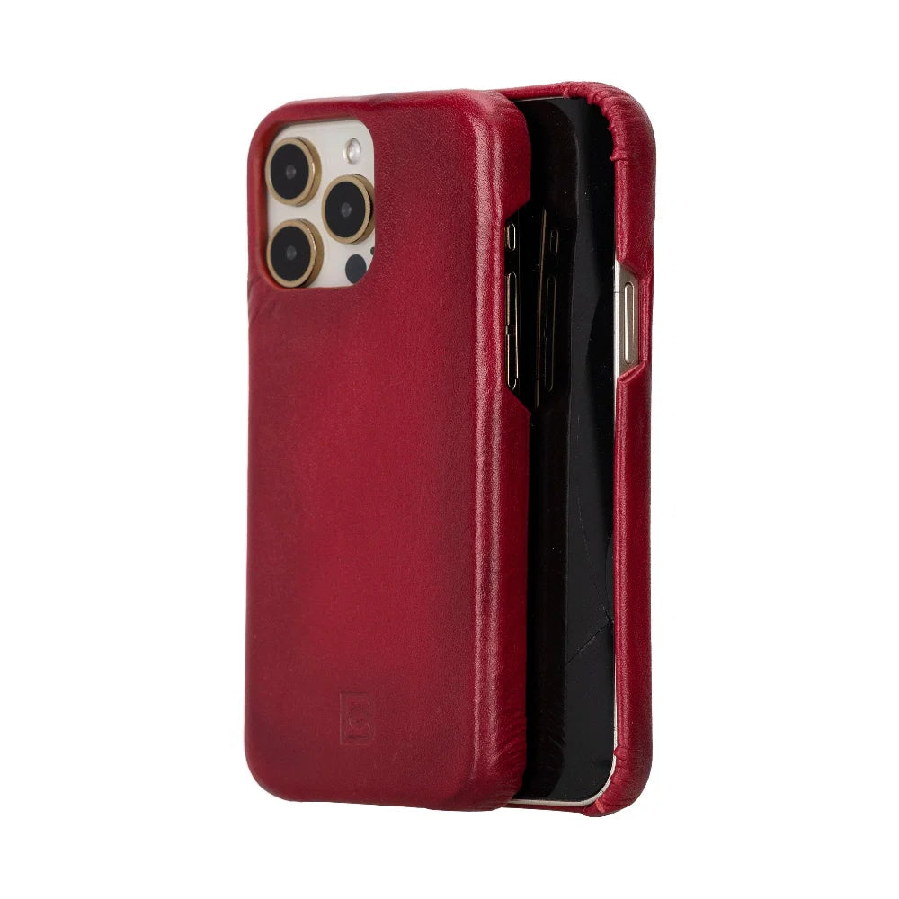 Bouletta Apple iPhone 15 Series Full Leather Coating Back Cover iPhone 15 Pro Max / Red