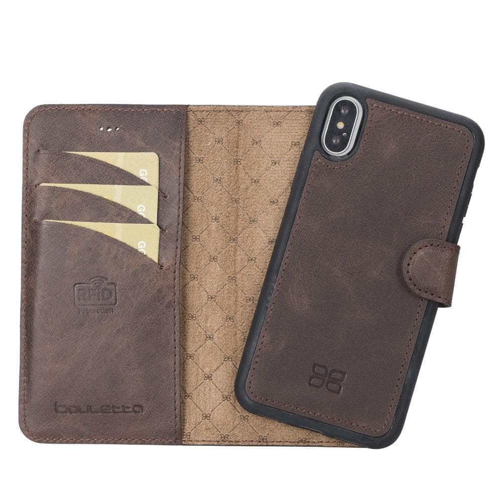 Bouletta Apple iPhone X Series Detachable Leather Wallet Case - MW iPhone X / XS / Dark Brown