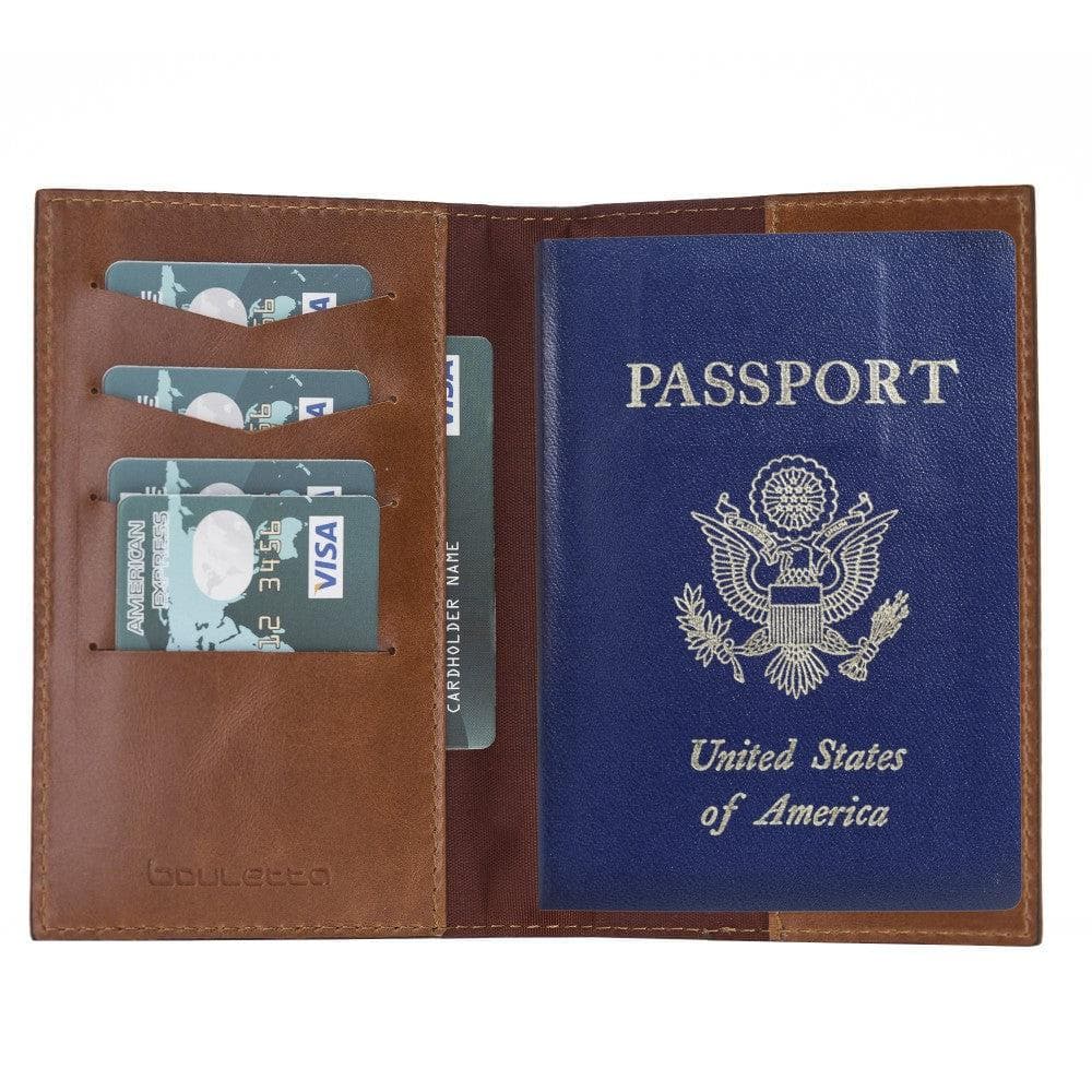 Bouletta Arden Leather Passport Holder Black