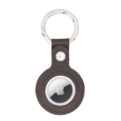 Bouletta Arta Genuine Leather Keychain for Apple Airtag Antic Brown