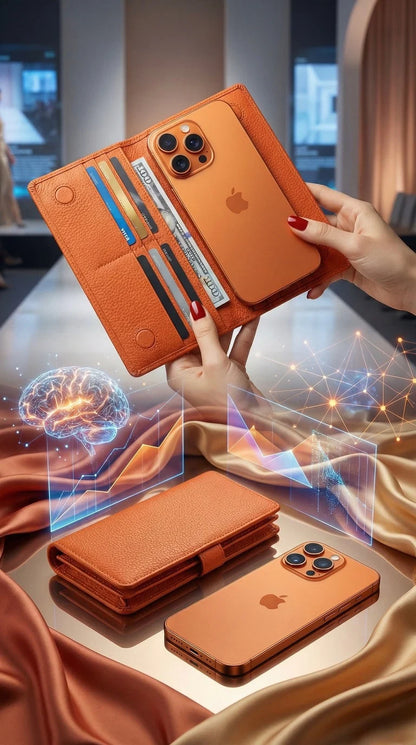 Aura Leather Phone Wallet with Handle