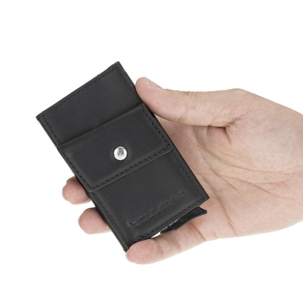 Bouletta Austin Leather Mechanical Coin Card Holder RST2EF