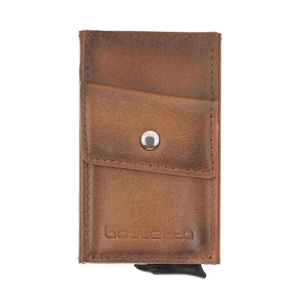 Bouletta Austin Leather Mechanical Coin Card Holder RST1