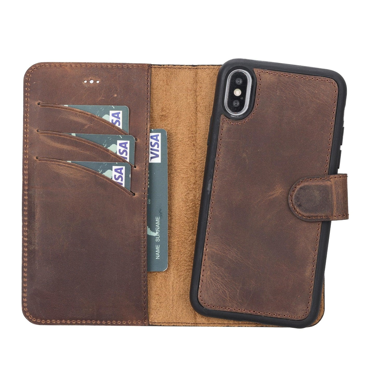 Magic iPhone X / XS Detachable Leather Wallet Case