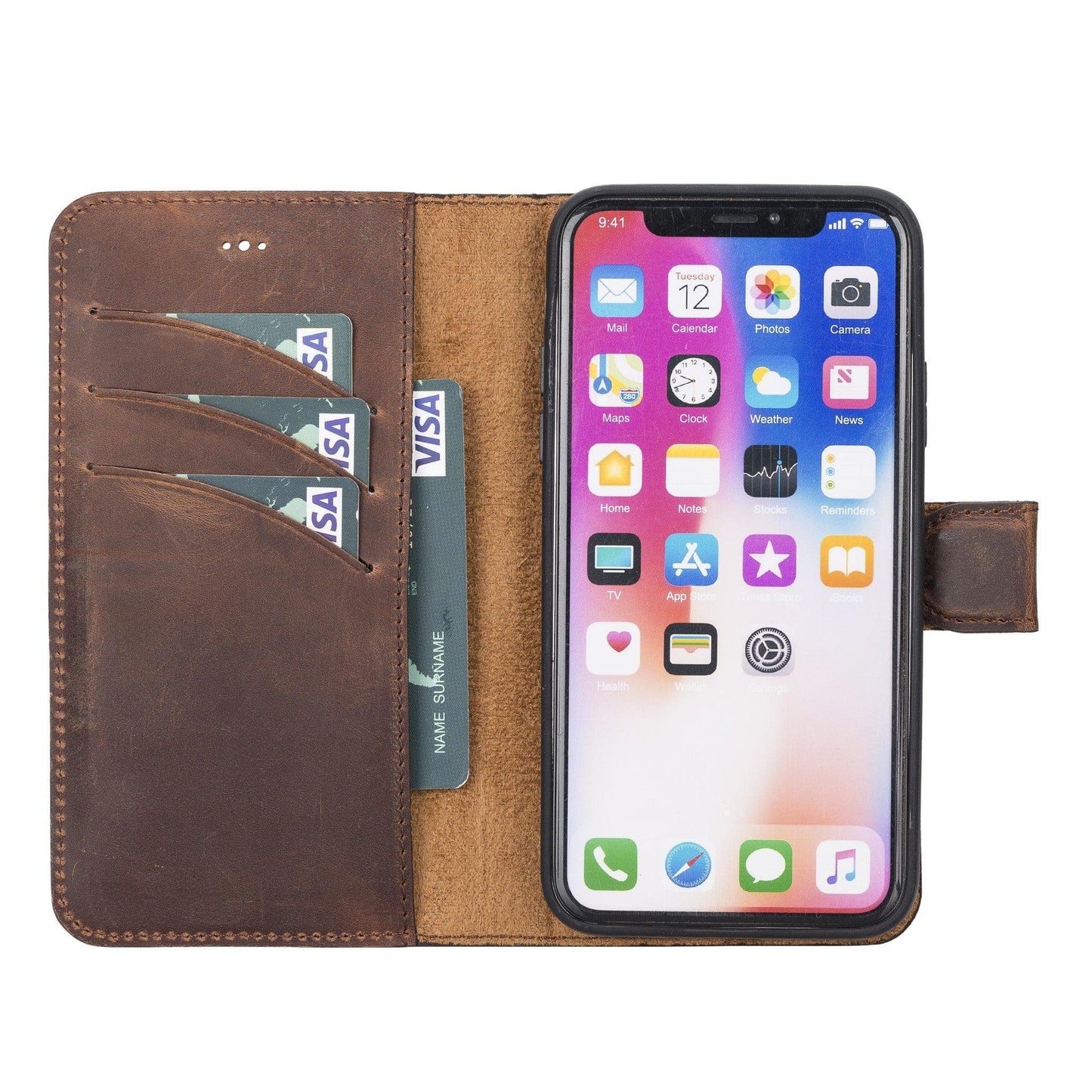 Magic iPhone XS Max Detachable Leather Wallet Case