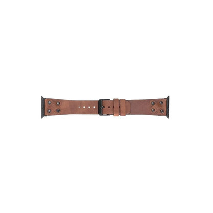 Leather Apple Watch Bands / Cross Style with Black Trok
