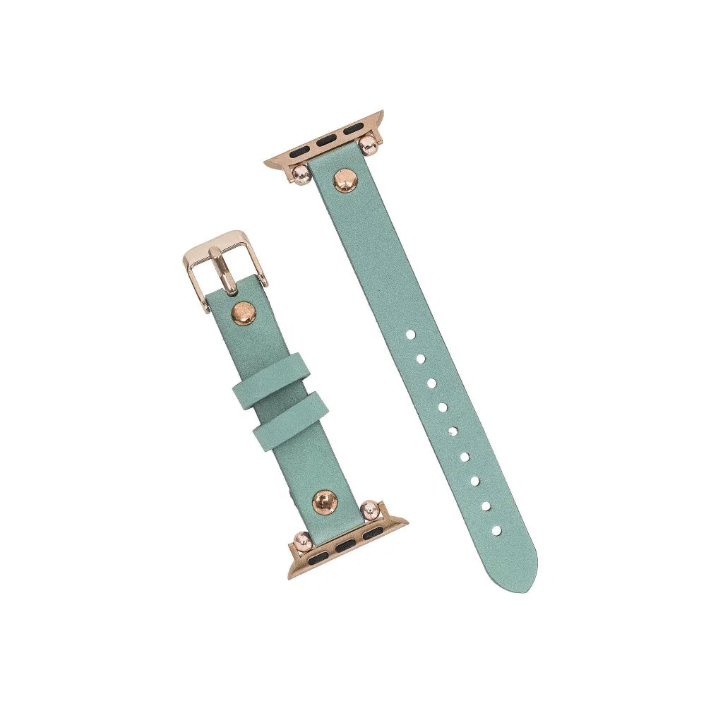 Leather Apple Watch Bands - Ferro Rose Gold Trok Style ERC3