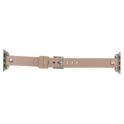 Leather Apple Watch Bands - Ferro Silver Trok Style