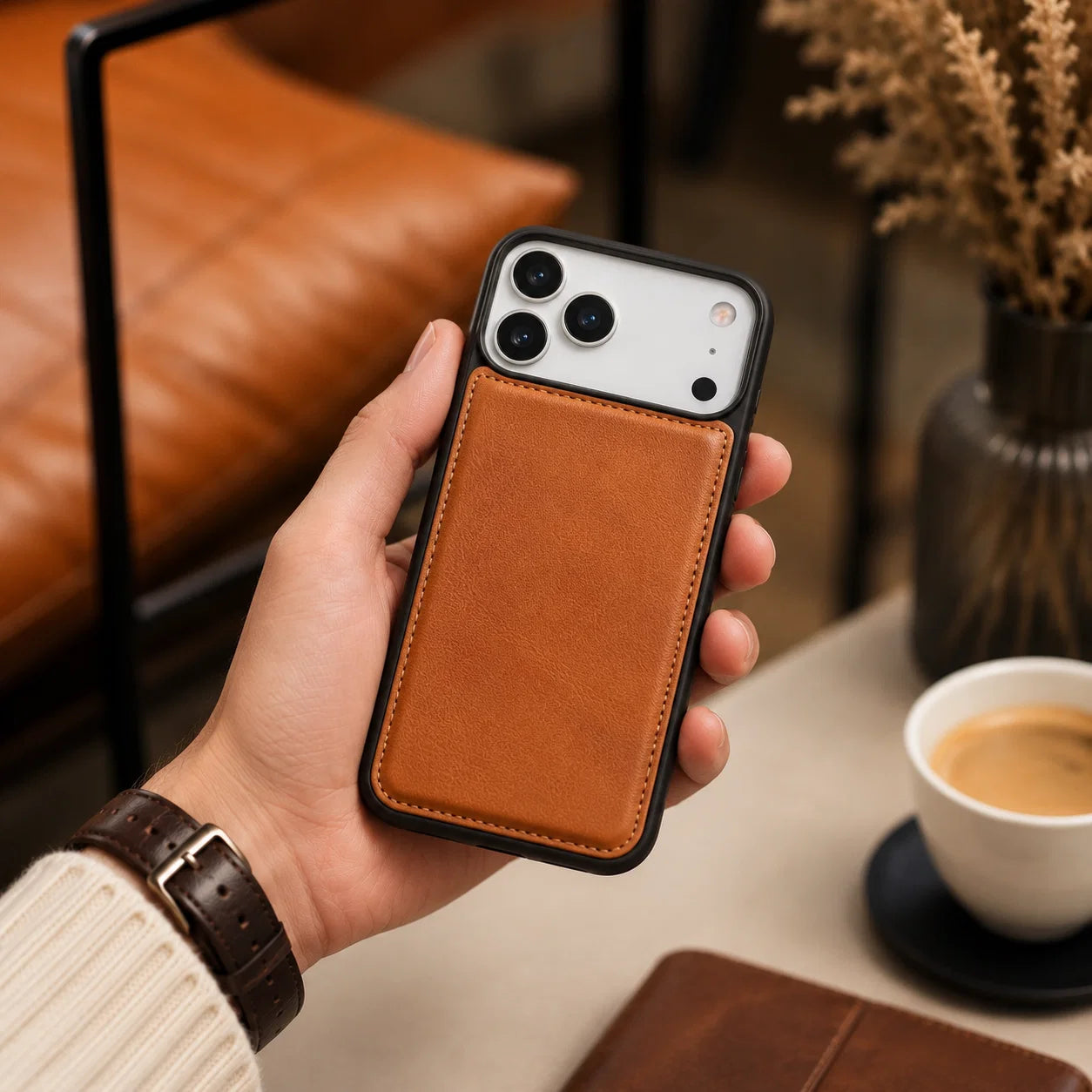 Flex Cover iPhone 17 Pro Max Leather Case