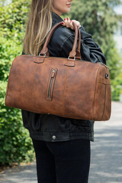 Dolly Leather Weekender Duffel Bag